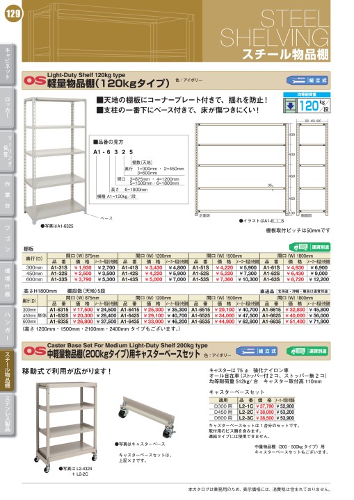 OS CABINET 2020 工場什器備品 総合カタログ